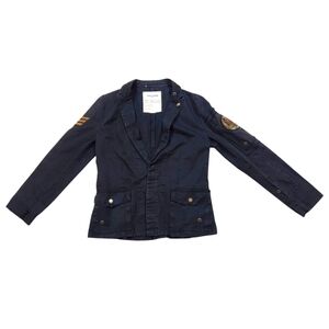 Zadig & Voltaire Black Military Style Jacket Med Fits Like Small NWOT P2P: 18"